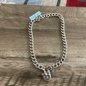 Stigma Silver heavy chain necklace-NWT